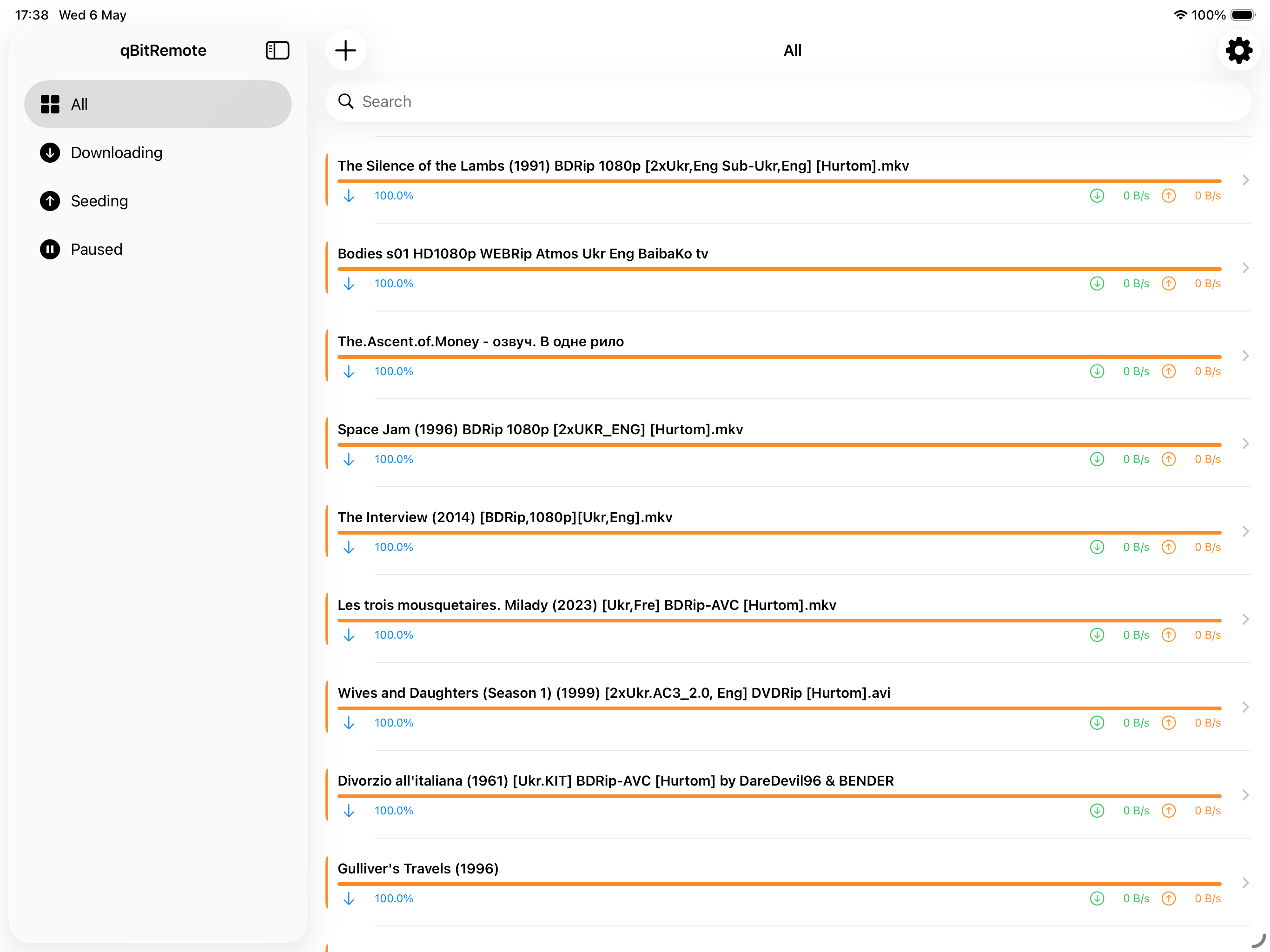 iPad — All torrents light